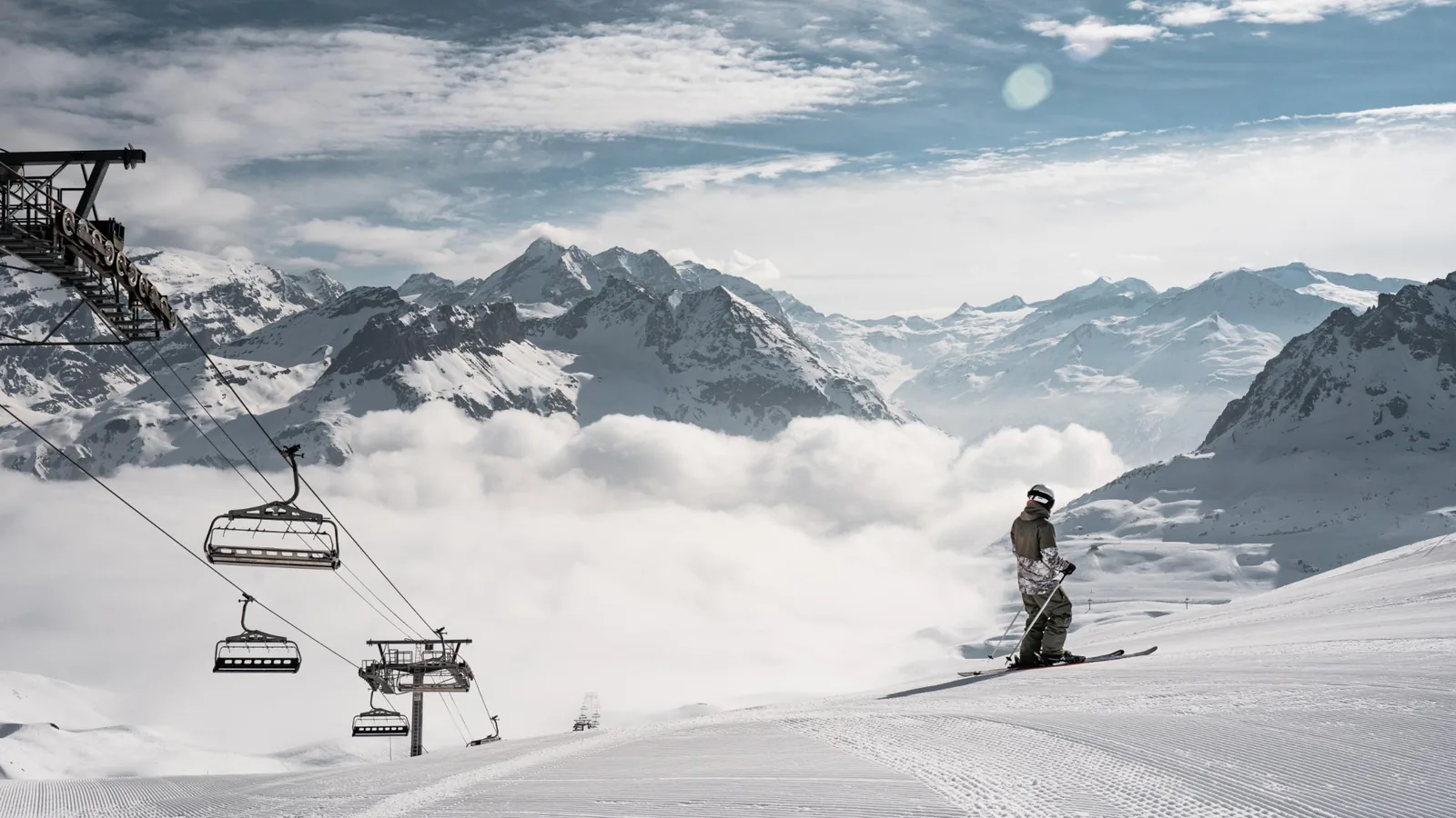Skiing in the French Alps