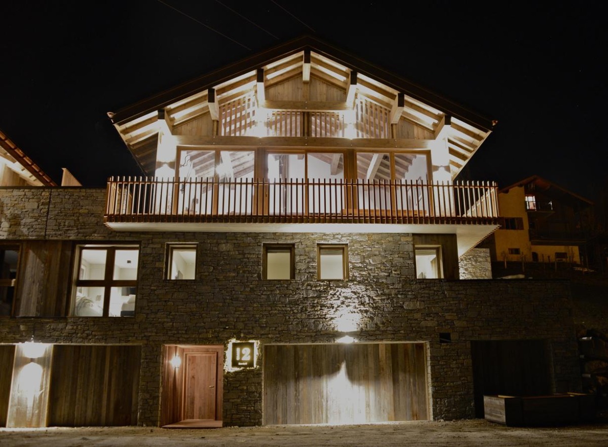 Chalet in the mountains at the ski resorts, in France