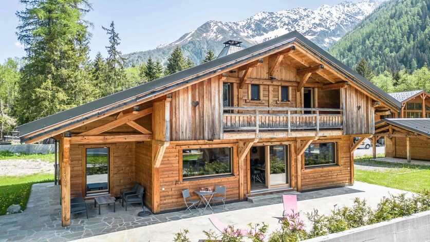 Chalet by the slope at the ski resorts, in France