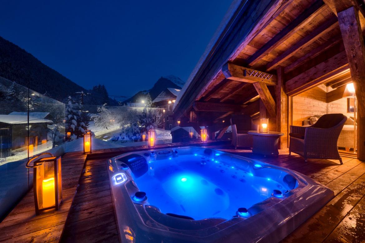 Chalet in the mountains at the ski resorts, in France