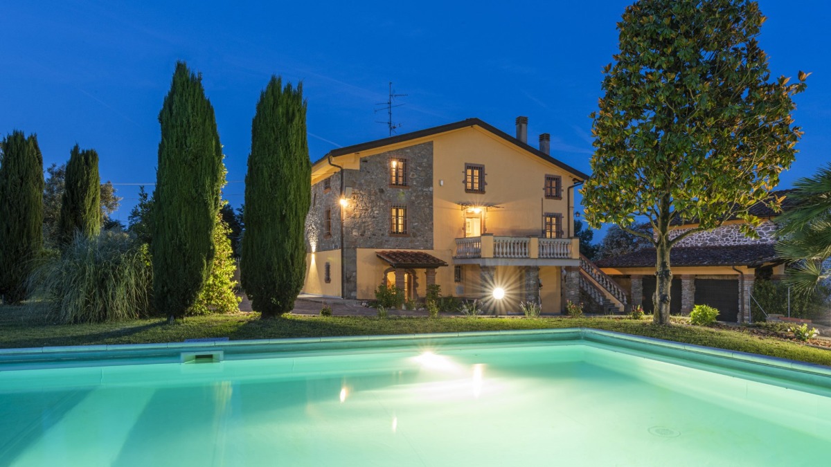 Villa on the hills in Tuscany, in Italy