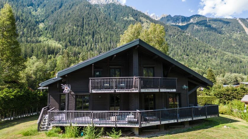 Chalet by the slope at the ski resorts, in France