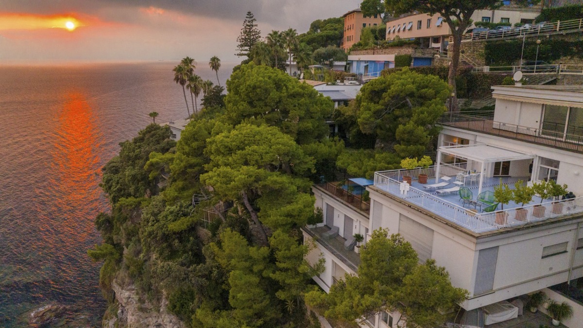 Villa by the sea in Liguria, in Italy