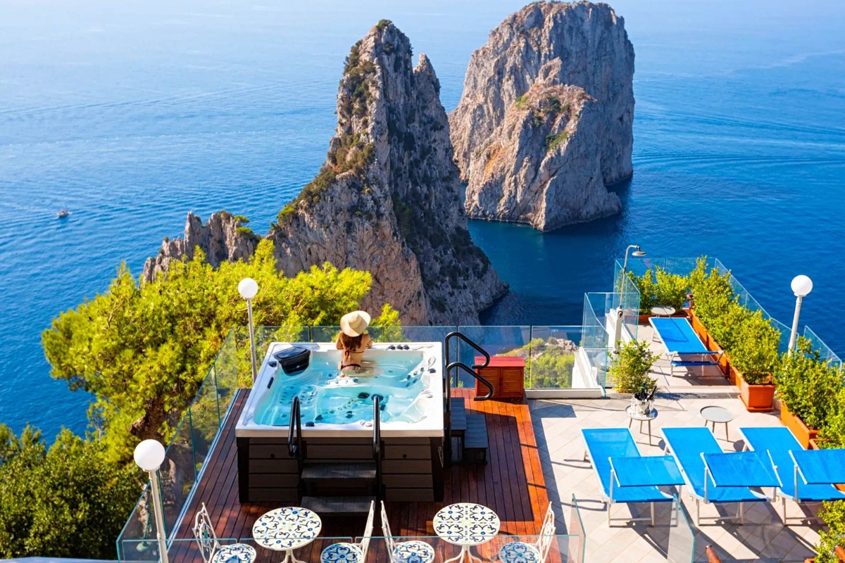 Villa by the sea on Capri, in Italy